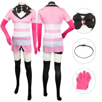 Angel Dust Cosplay Outfit Hazbin Hotel Angel Costume Halloween Suit BEcostume